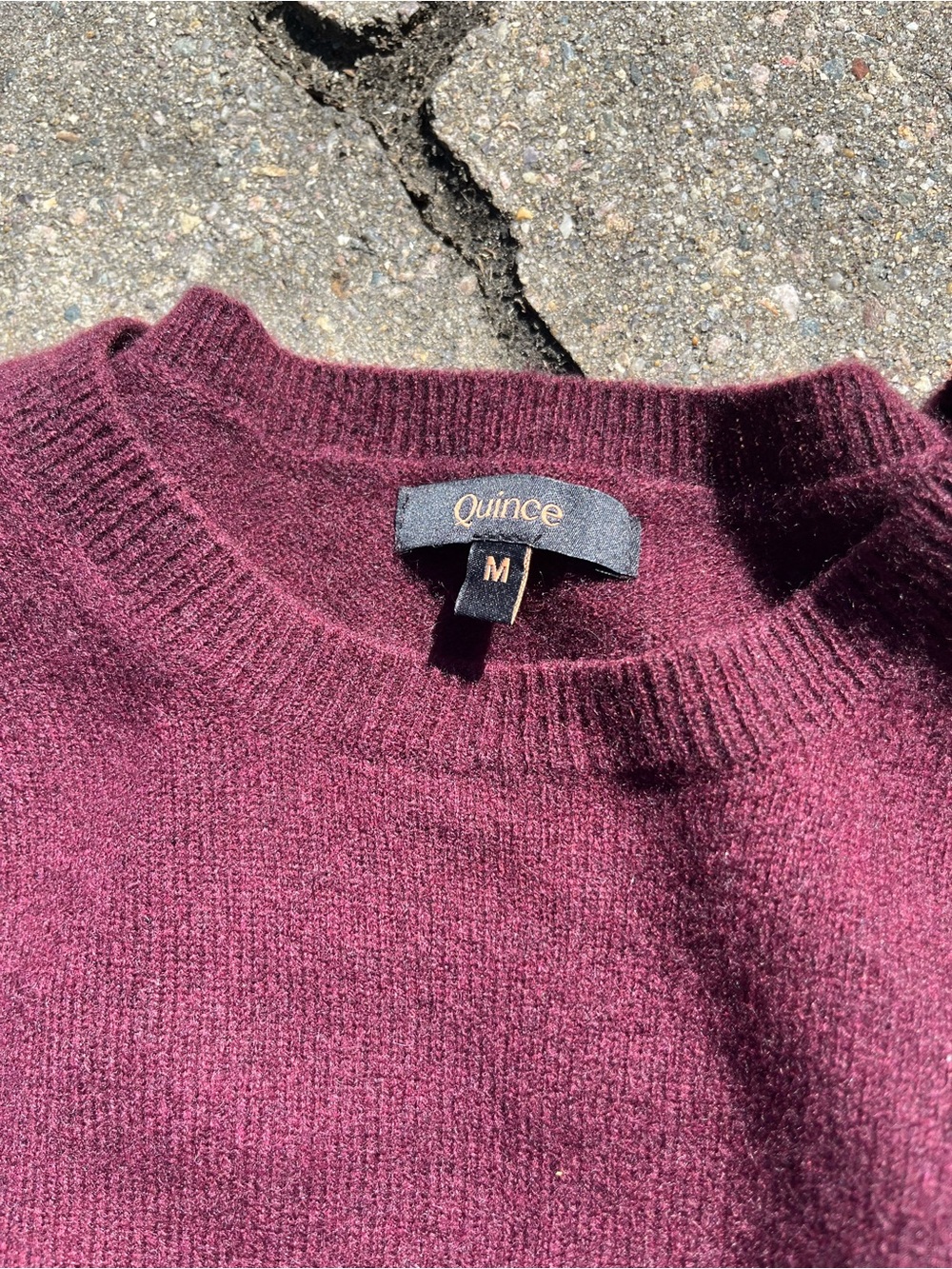 Quince Women's Cashmere Crewneck Sweater in Burgundy